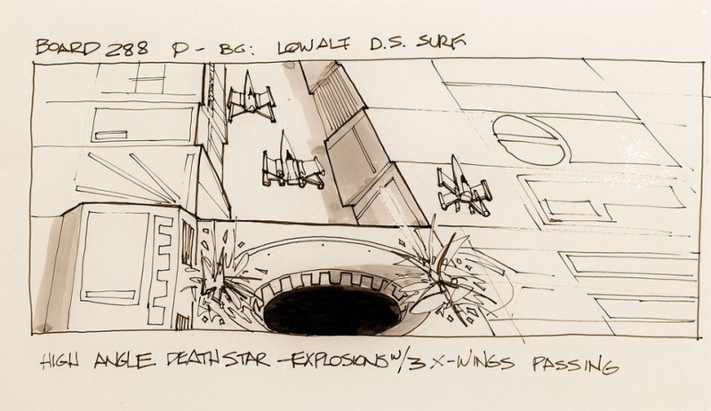 Illustration for article titled Original Star Wars Storyboards Show Iconic Scenes Before the Big Screen
